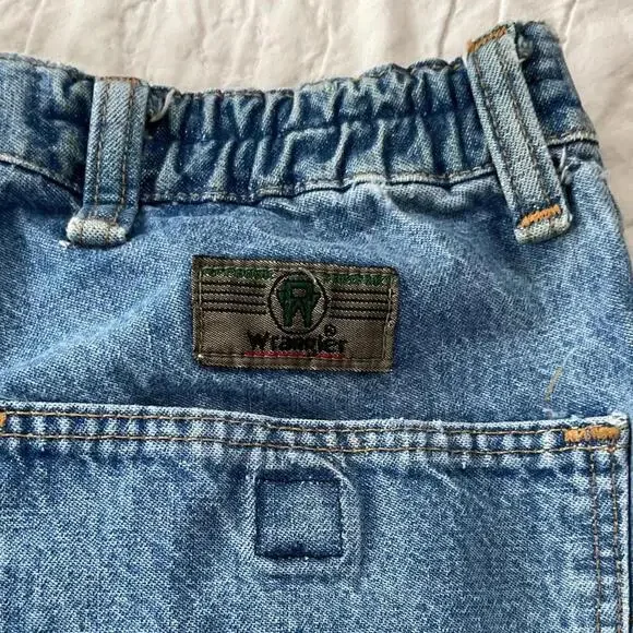 Vintage Wrangler Jeans 36x32 Made in USA Cowboy Cut – Distressed with Flaw - Picture 6 of 9